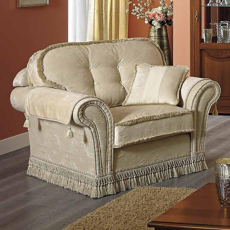 Кресло Decor Camelgroup, ткань MAISON 2117 COL. 21/ DEBUSSY 3980 COL. 01; Cat.E=LUX, размер 121x95x95 см