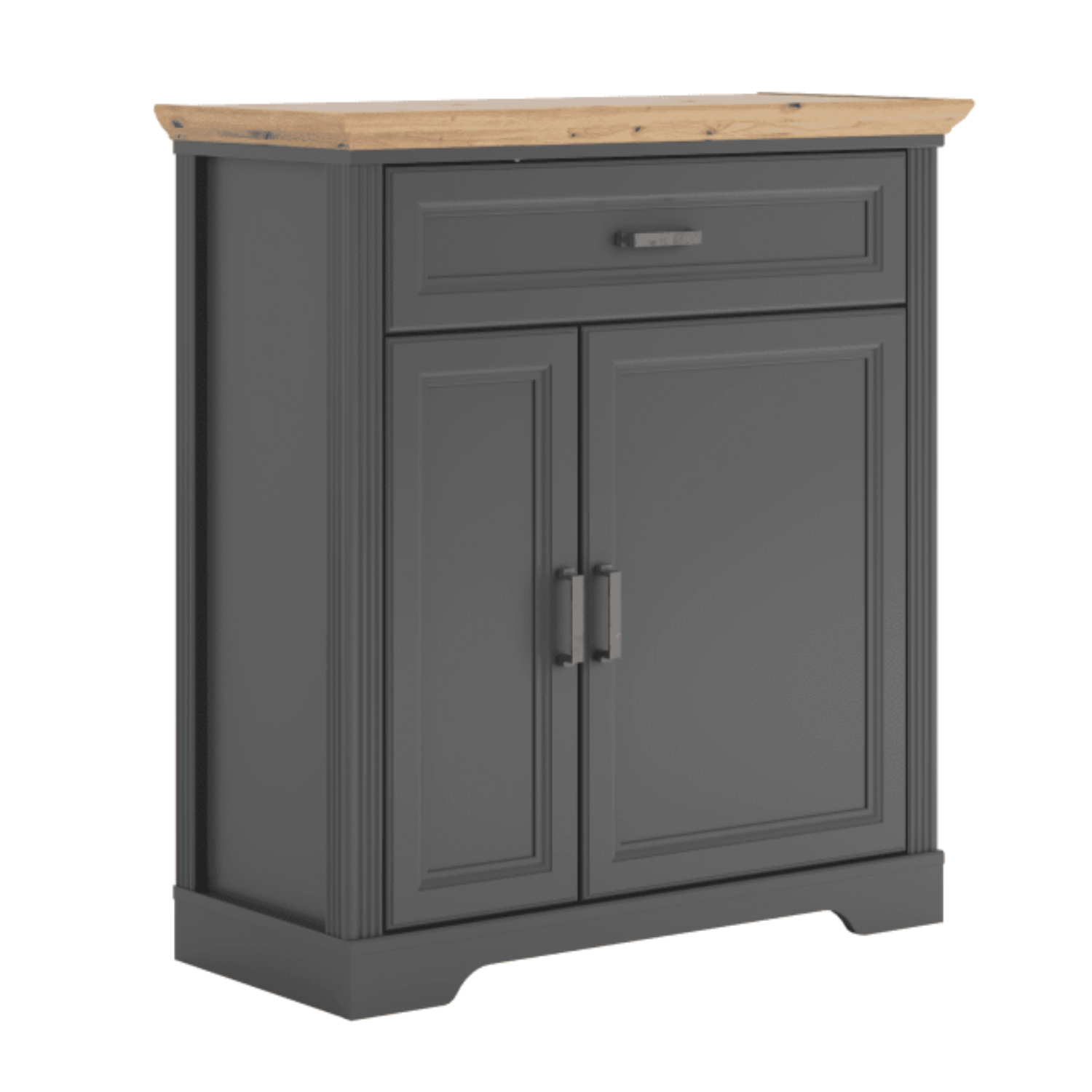 Тумба-комод БРВ Жасмин (Jasmin), размер: 93х41х102 см, цвет: графит/дуб артизан (KOM2D1S)KOM2D1S