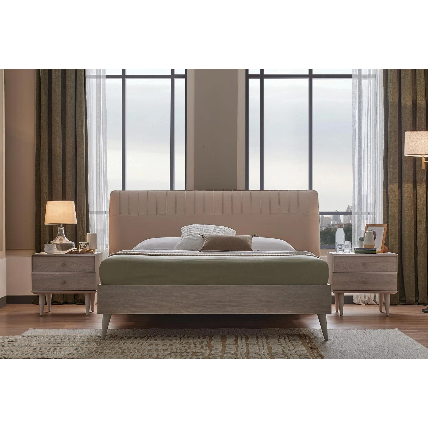 Кровать Enza Home Basel, 150х200 см, изголовье- кремовый 3001-K1-52102 (EH59523+EH59489)EH59523+EH59489