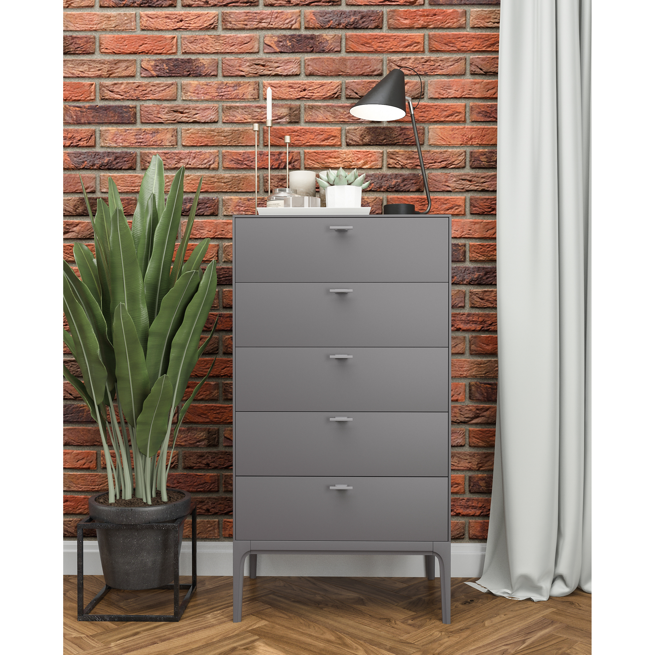 Комод высокий Timber Верона, 62x45x116 см, цвет: Мокко (Т-849/M)Т-849/M
