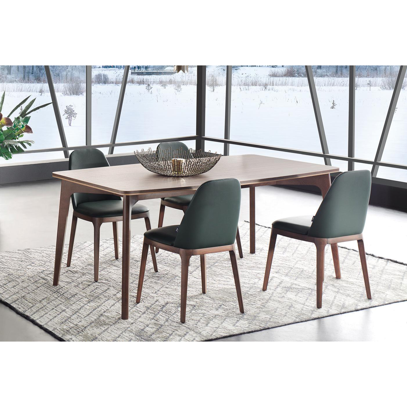 Стол обеденный Enza Home Raum, прямоугольный, размер 180х95х76 см07.180.0538.0000.0000.0000.