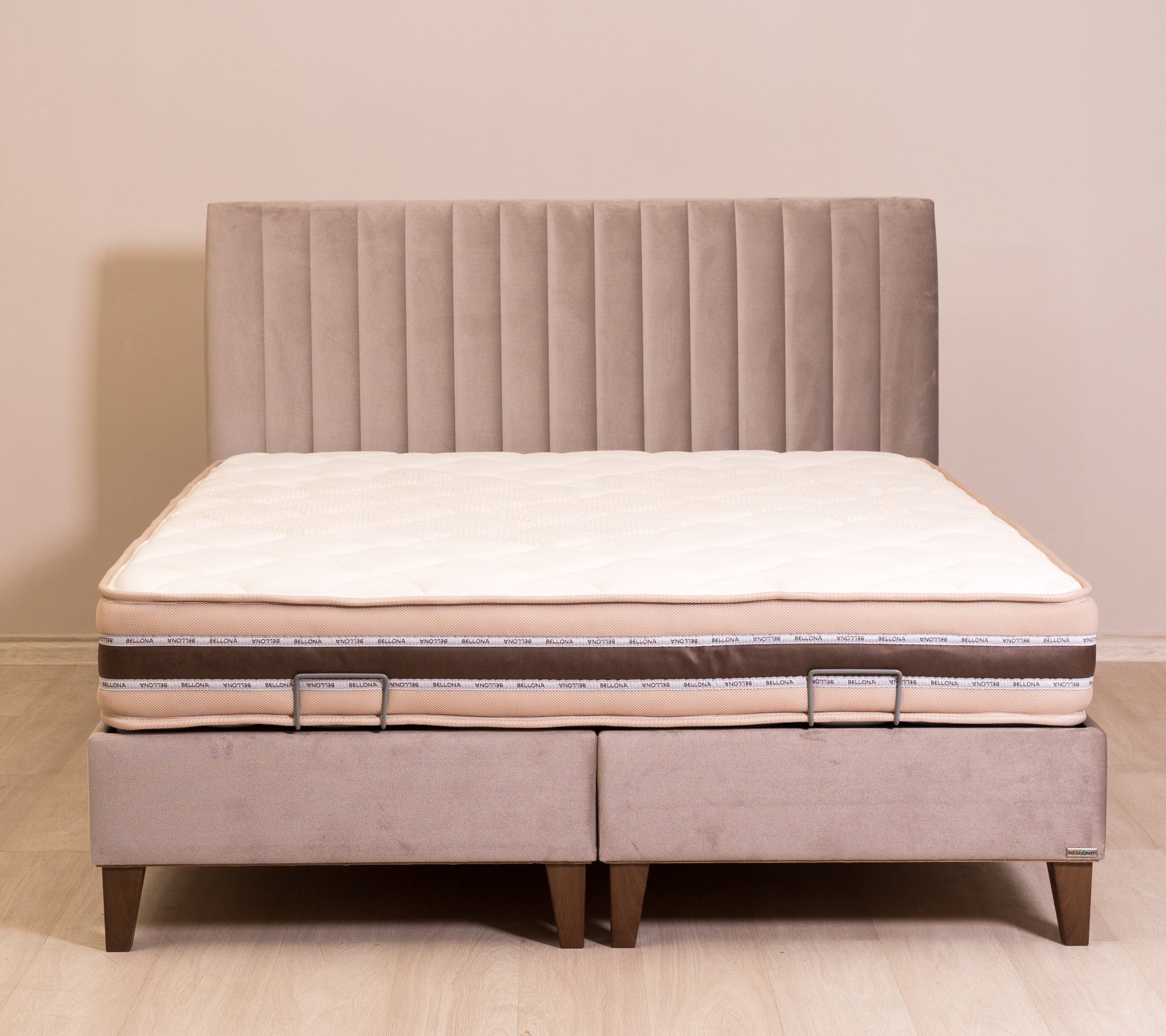 Кровать Bellona Vivent, с мягким изголовьем, с подъемным механизмом, обивка: ткань: B0007VIVT-()+VIVT-()x200