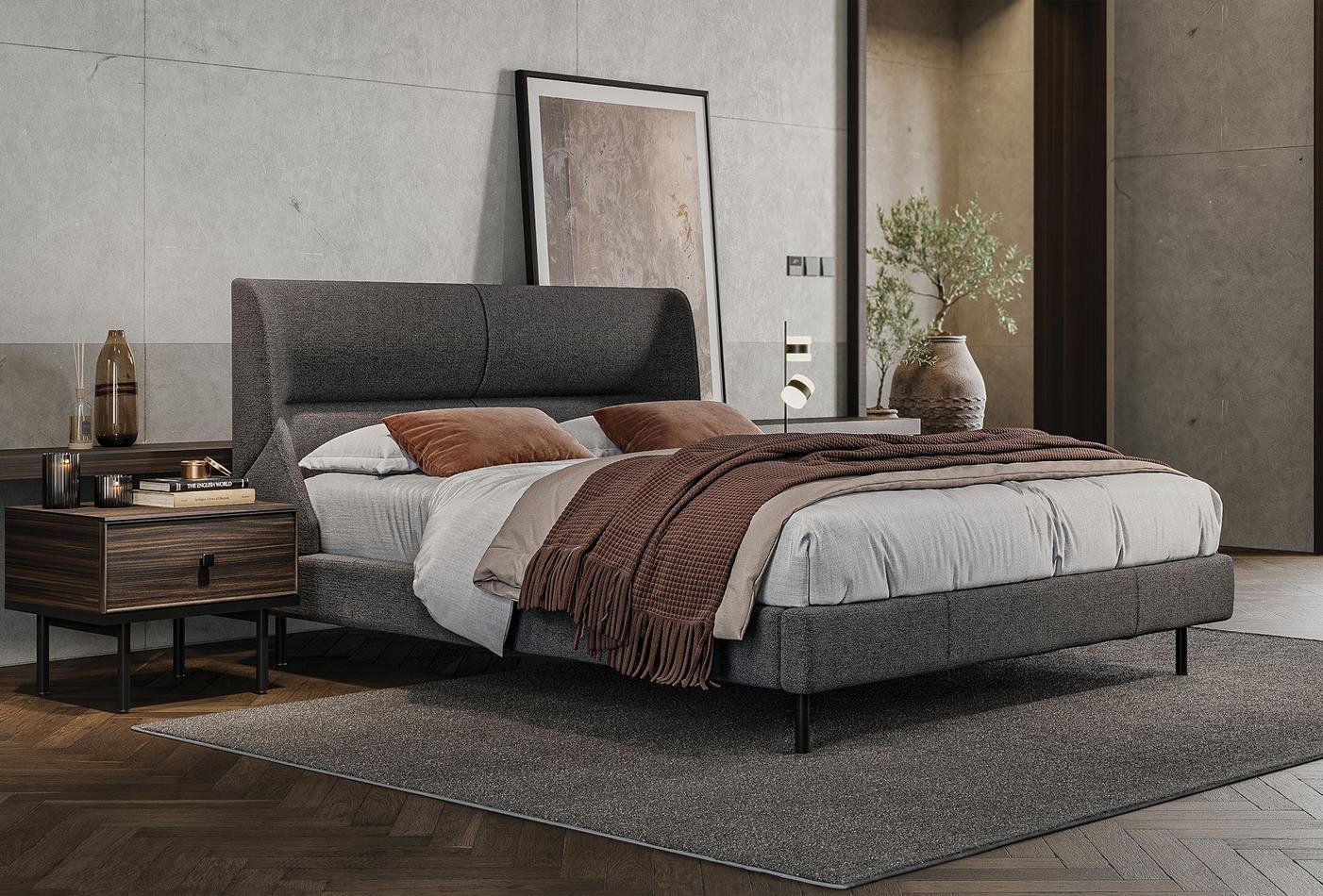 Кровать Enza Home Parma, двуспальная, 160х200 см55551008000001+55552008610001 Кровать Enza Home Parma, двуспальная, 160х200 см55551008000001+55552008610001