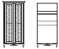 Шкаф платяной Timber Неаполь, 2-х дверный 114x65x227 см цвет: орех (T-522)T-522