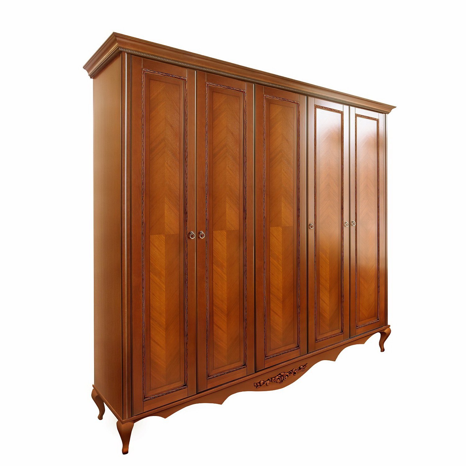 Шкаф платяной Timber Неаполь, 5-ти дверный 249x65x227 см цвет: янтарь (T-525Д)T-525Д