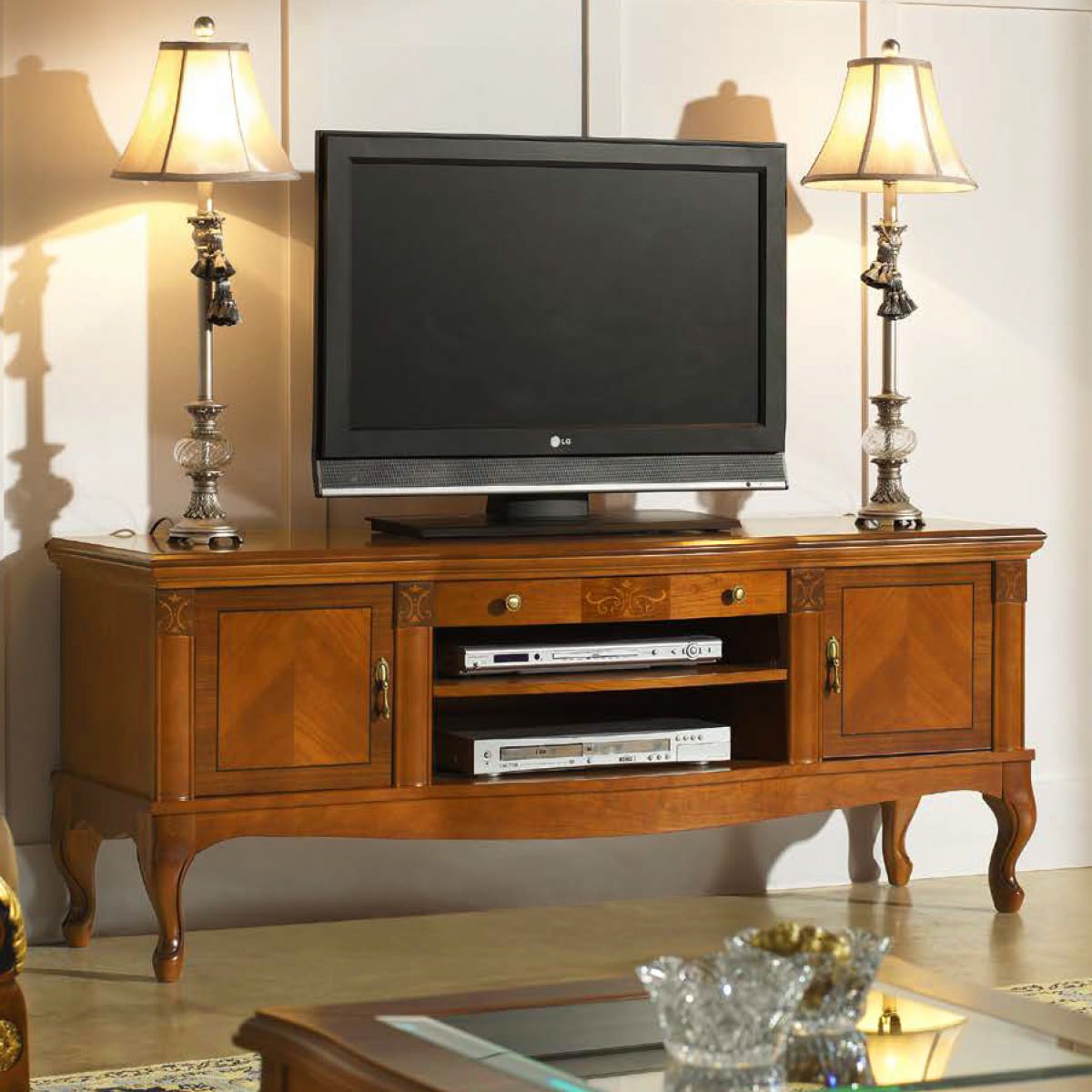 Тумба ТВ Panamar Classico, цвет: орех/черешня, 150х45х61 см (861.150.P)861.150.P Тумба ТВ Panamar Classico, цвет: орех/черешня, 150х45х61 см (861.150.P)861.150.P