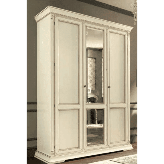 Шкаф платяной Prama Palazzo Ducale laccato, 3-х дверный, без зеркал, цвет: белый с золотом, 176x68x240 см (71BO03AR)71BO03AR