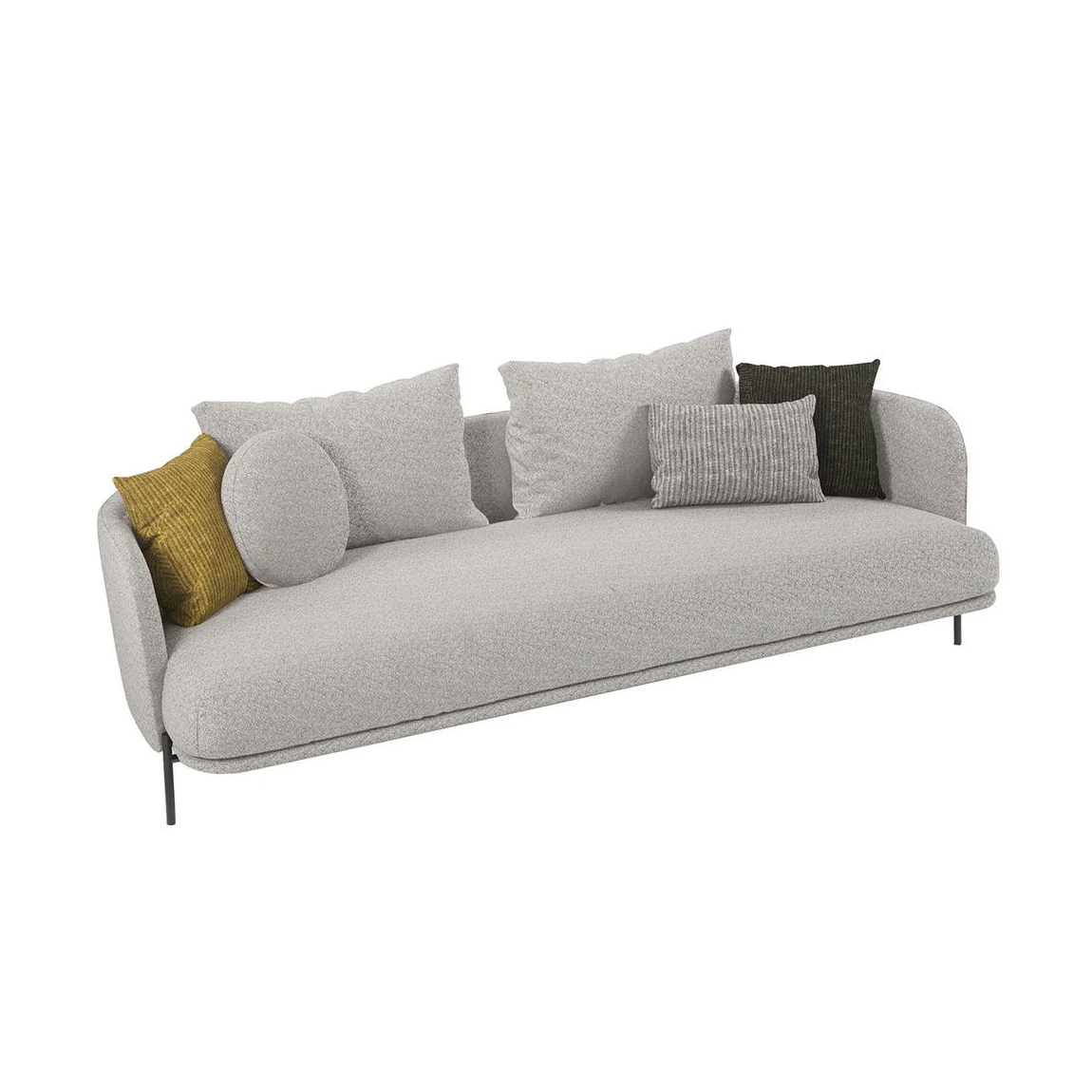 Диван Enza Home Seoul, 2.5-местный, серый, размер 220х101х66 см Диван Enza Home Seoul, 2.5-местный, серый, размер 220х101х66 см