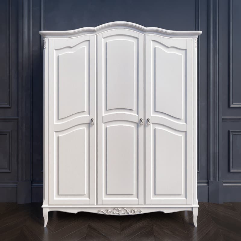Шкаф платяной Aletan Provence, 3-х дверный, цвет: слоновая кость, размер 162х66х223 см (B803)B803