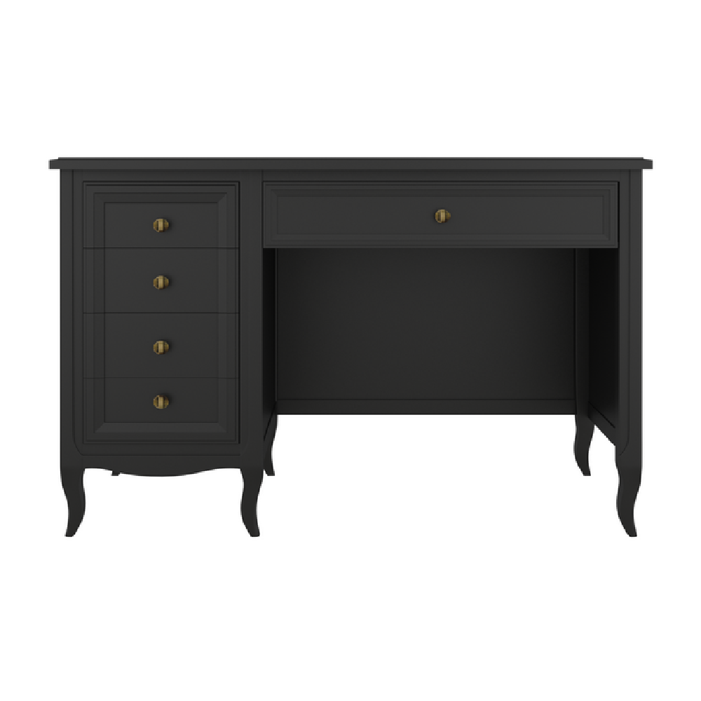 Стол письменный Aletan Majessa, однотумбовый, 138х65х80 см, цвет: чёрный (M702BL)M702BL Стол письменный Aletan Majessa, однотумбовый, 138х65х80 см, цвет: чёрный (M702BL)M702BL