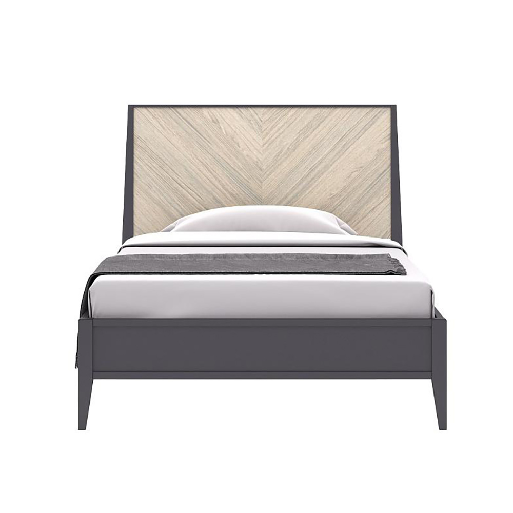 Кровать Timber Тоскана, 140х200 см, цвет Мокко/Дуб серебристый (Т-940/D7/M)Т-940