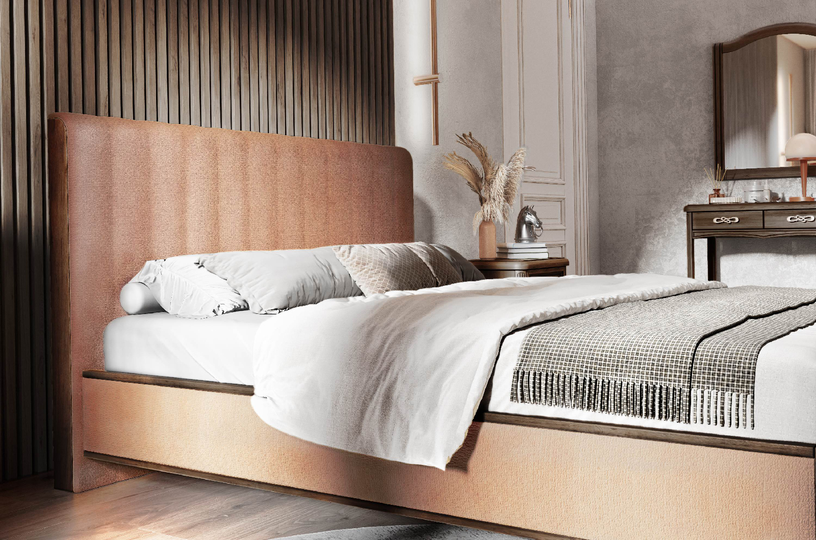 Кровать 160х200 Walson Шанталь, 178x219x110 см, цвет: бук Кровать 160х200 Walson Шанталь, 178x219x110 см, цвет: бук