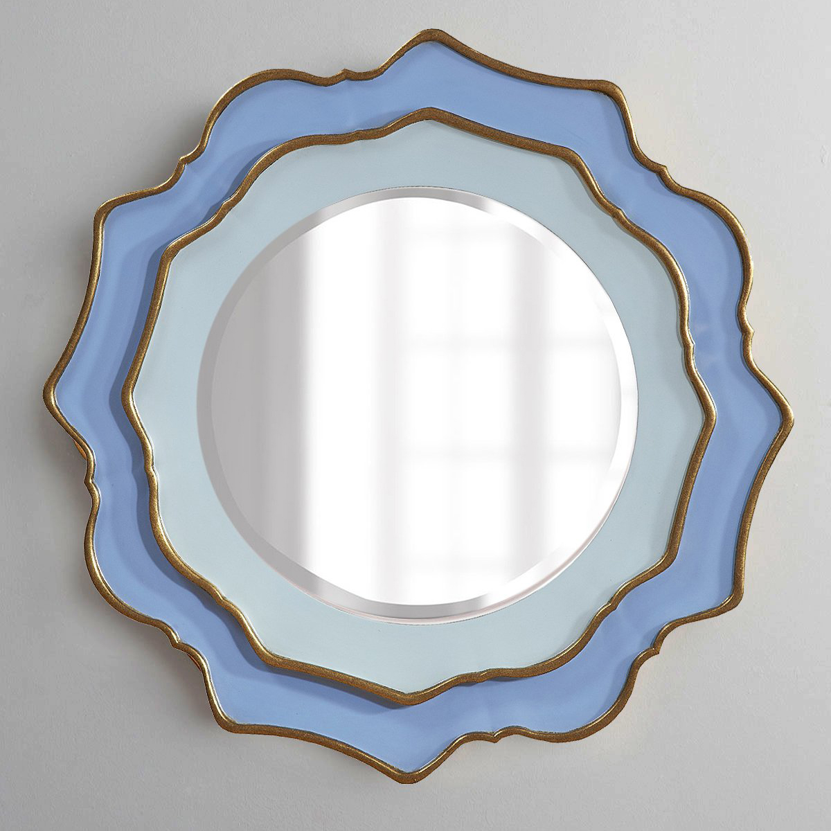 Зеркало в раме Louvrehome "Дороти" Sky Blue, размер 79х79х3 (LH2282blue)LH2282blue