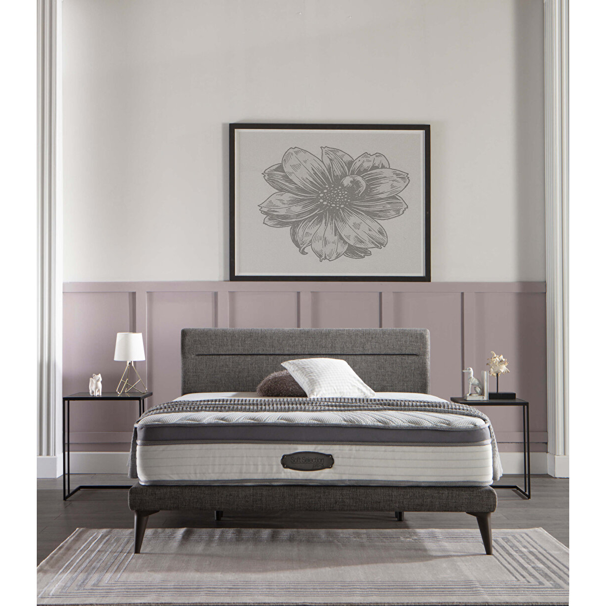 Кровать Bellona Flexy с мягким изголовьем, 180х200 см (FLEX-26-180)FLEX-26-180