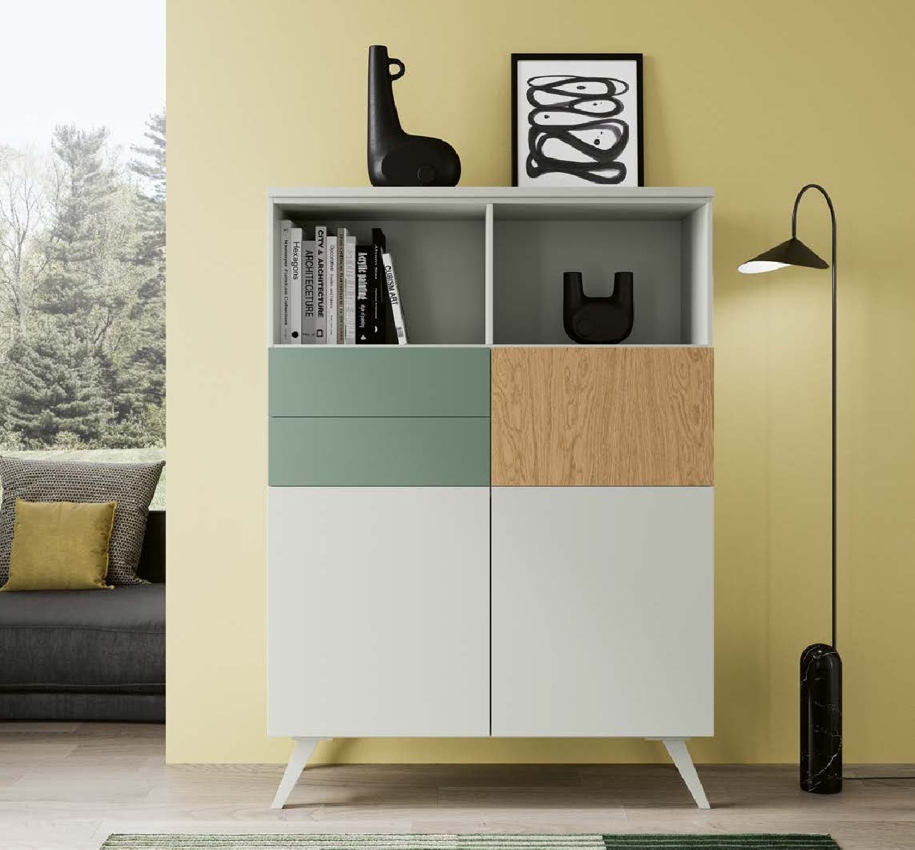 Витрина Disemobel Kendra, двери|ящики, 120x40x169 см (4082)4082 Витрина Disemobel Kendra, двери|ящики, 120x40x169 см (4082)4082