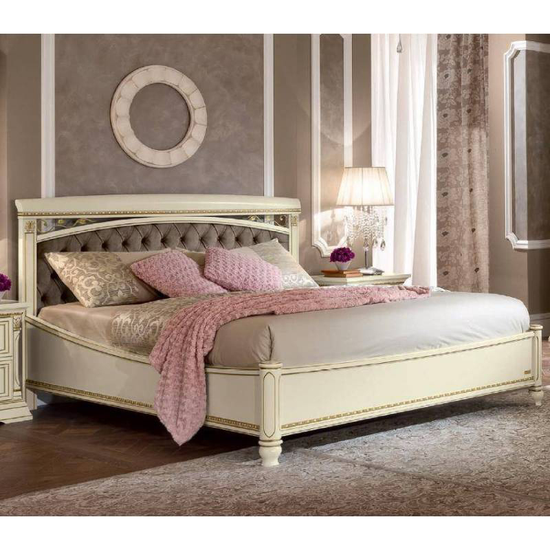 Кровать Camelgroup Treviso Frassino, двуспальная, 160x200 см Capitonne EcoNabuk coаl 12 (143LET.06FR52) | остатки143LET.06FR52