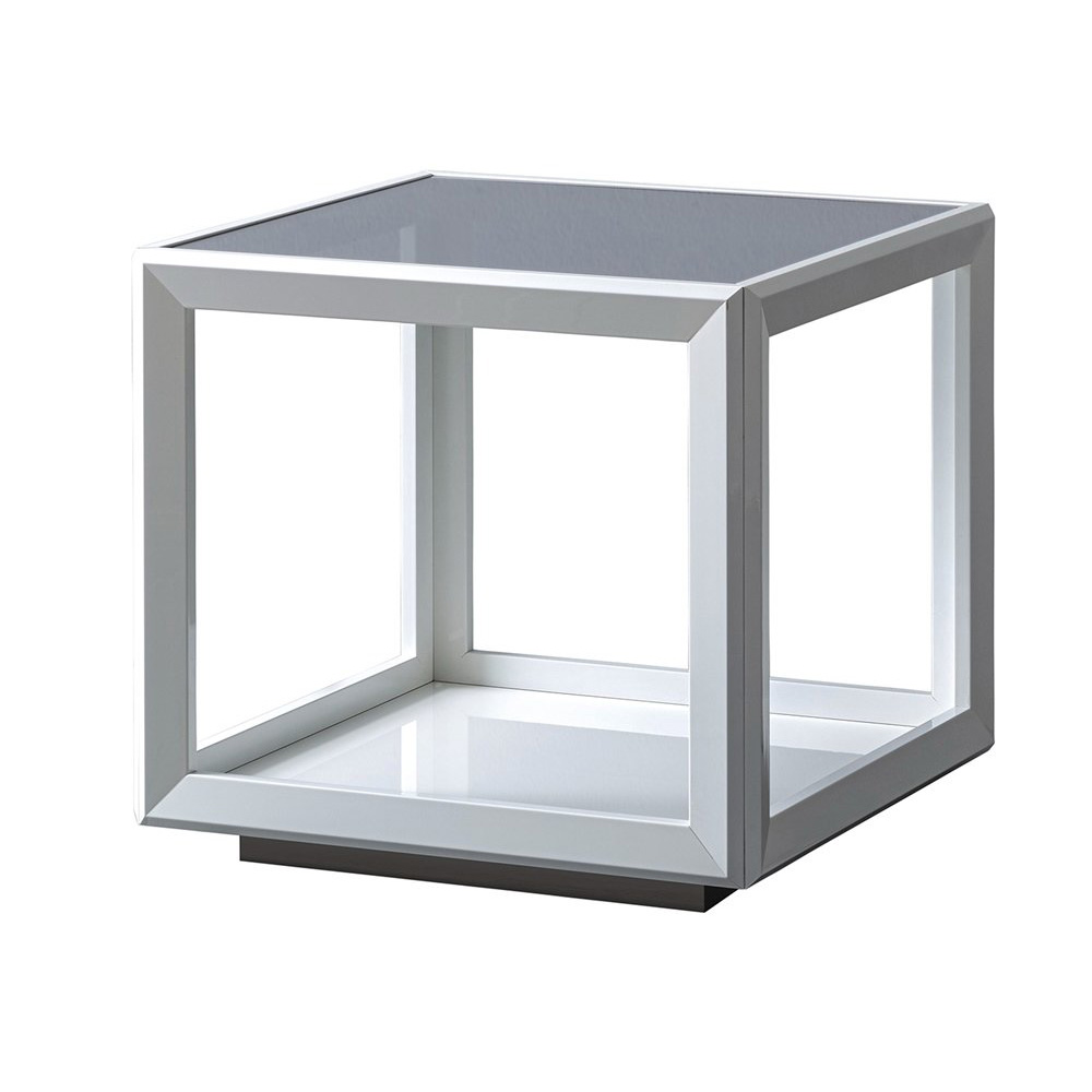 Столик угловой Camelgroup Elite bianco, квадратный, цвет: белый глянец, 60x60x45 см (155TAV.05BI)155TAV.05BI