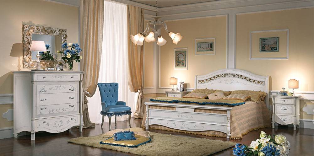 Кровать Casa+39 Prestige laccato, двуспальная, цвет: белый, 160x200 см (303)303