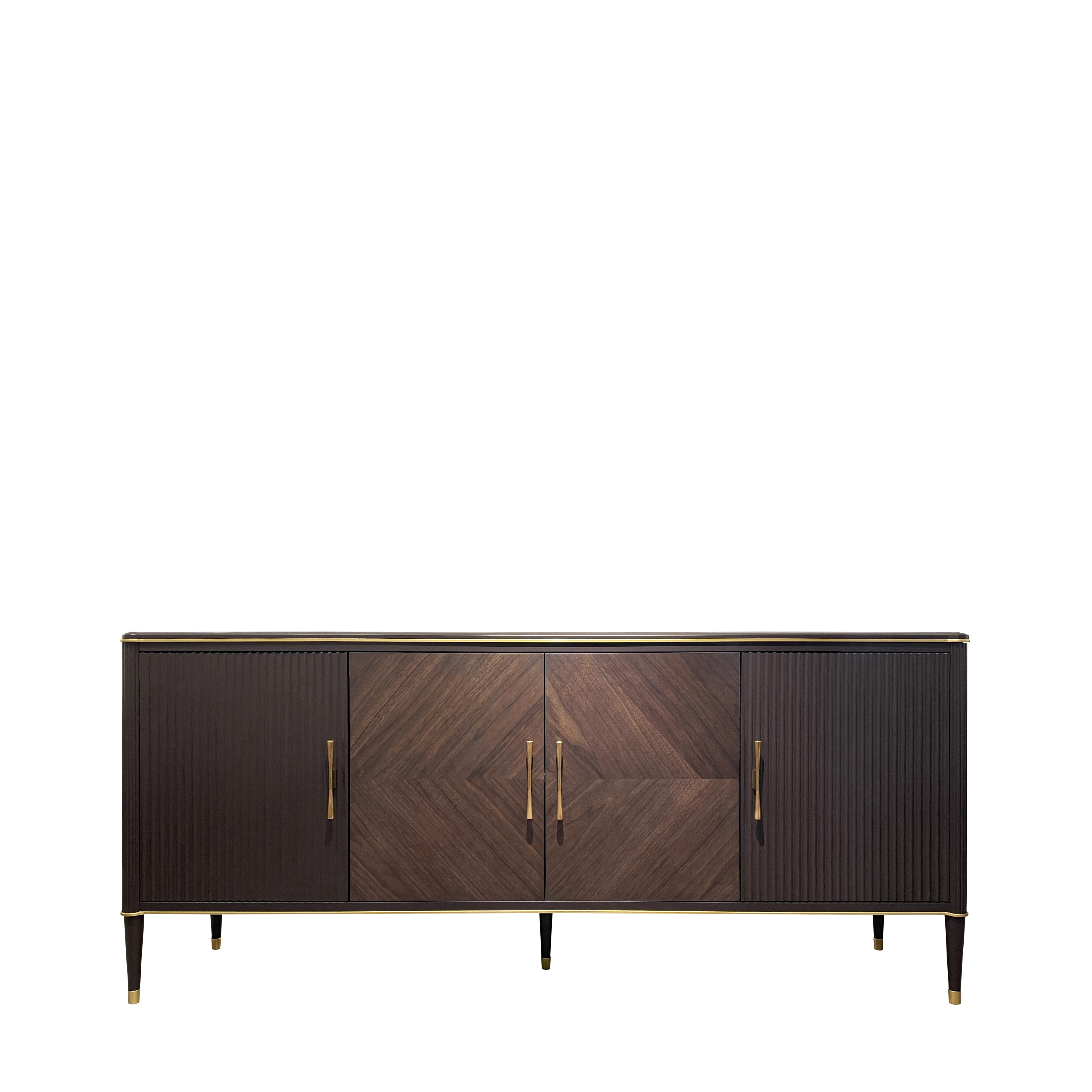 Комод-прилавок Timber Венеция, 4 дверный, 190x45x89 см, цвет: Моккачино/Орех американский (Т-108/MO/NA)Т-108/MO/NA