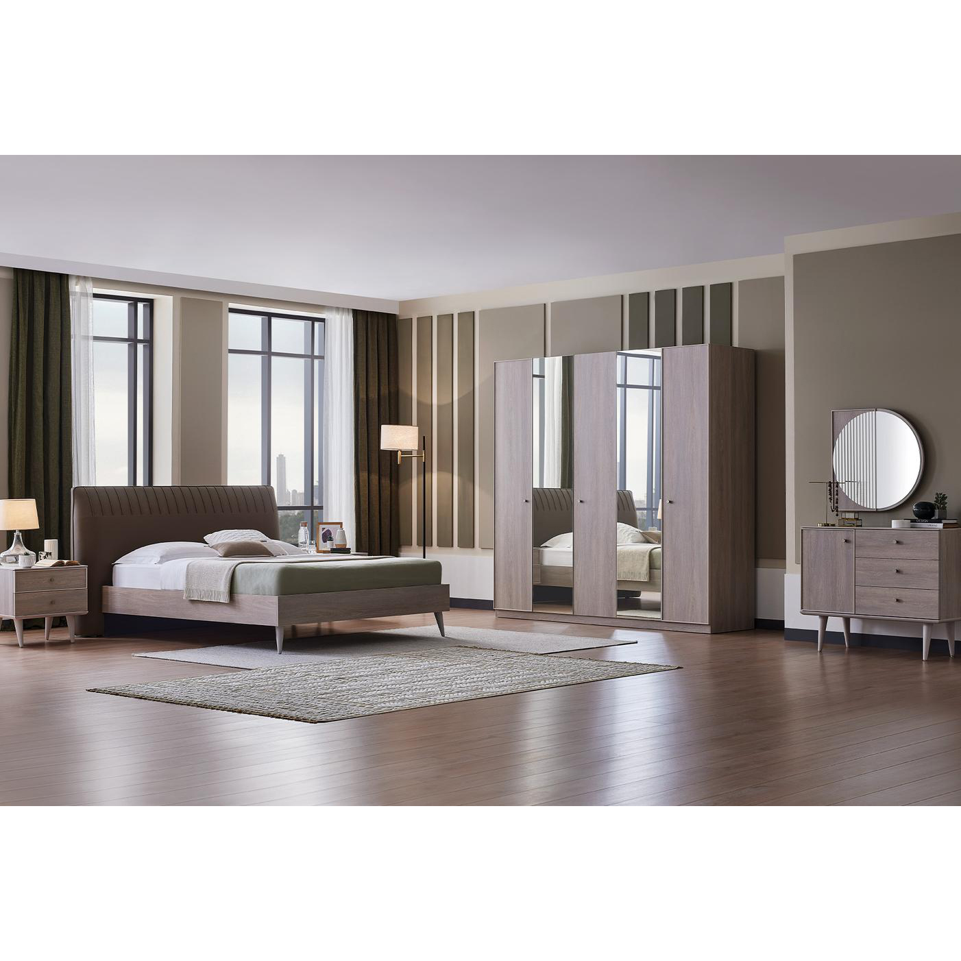 Кровать Enza Home Basel, 150х200 см, изголовье- кремовый 3001-K1-52102 (EH59523+EH59489)EH59523+EH59489