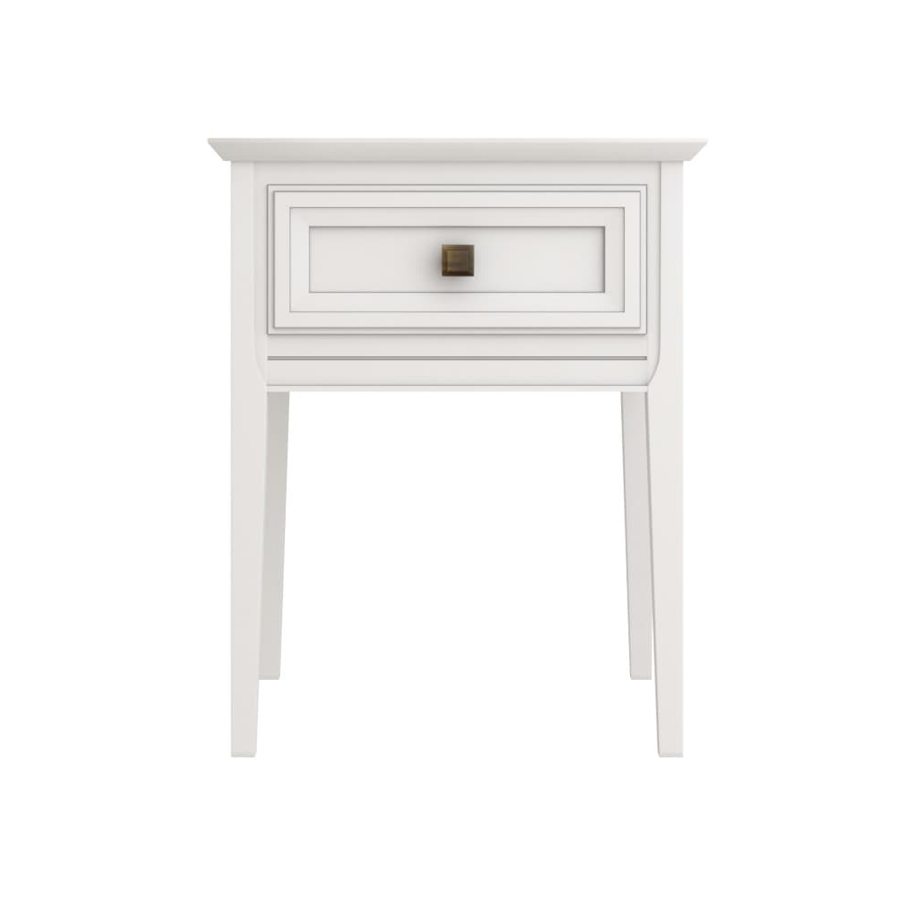 Тумбочка прикроватная Tesoro White, 1 ящик, 49х40х62 см, цвет: белый (T301W)T301W