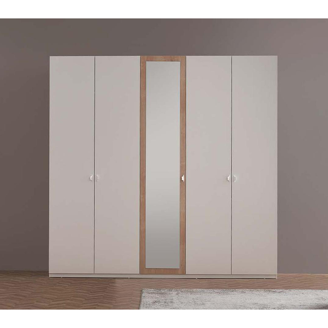 Шкаф платяной Enza Home Polka, 5 дверный, размер 226х61х222 см (EH30659)EH30659