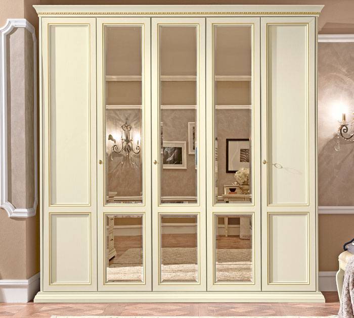 Шкаф платяной Camelgroup Treviso Frassino, 5-ти дверный, цвет: белый ясень, 244x65x242 см (143AR5.01FR)143AR5.01FR