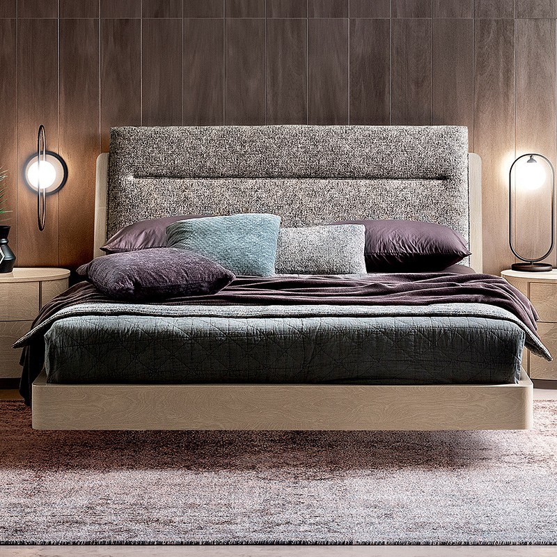 Кровать ORN Camelgroup, ткань арт Sake 129 col.01, 160x200 см, цвет: янтарная береза (154LET.73BS)154LET.73BS