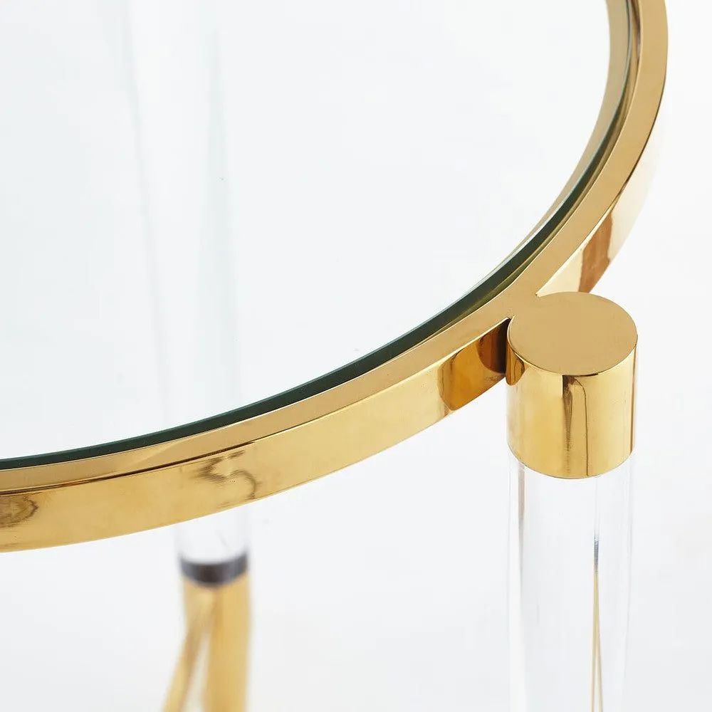 Стол кофейный Louvrehome "Стерлинг" gold, размер 41х41х52 (LHT100G)LHT100G Стол кофейный Louvrehome "Стерлинг" gold, размер 41х41х52 (LHT100G)LHT100G