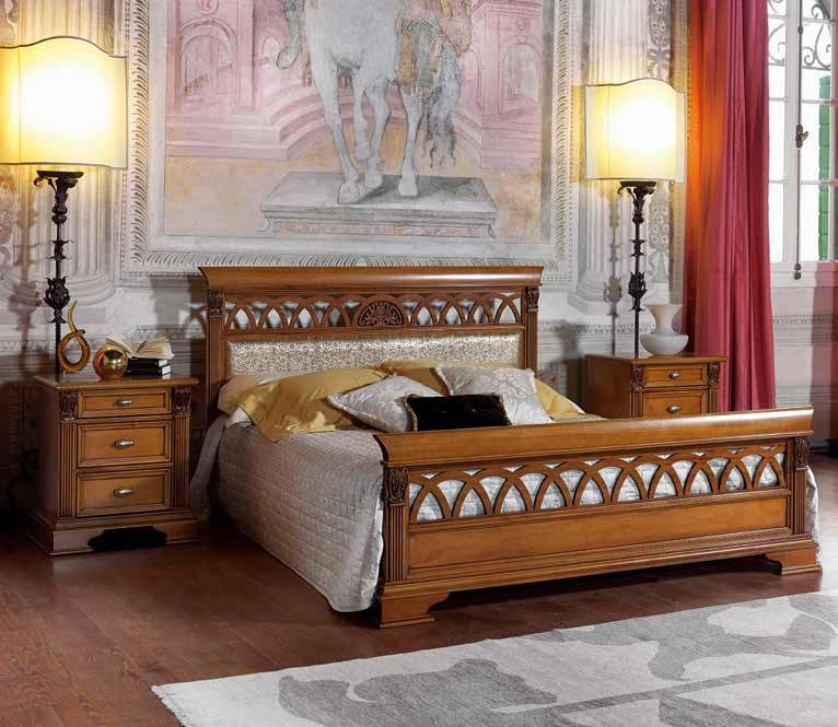 Кровать Claudio Saoncella Puccini, двуспальная 160x200 см, цвет: вишня PC90 (44570-PC90)44570-PC90