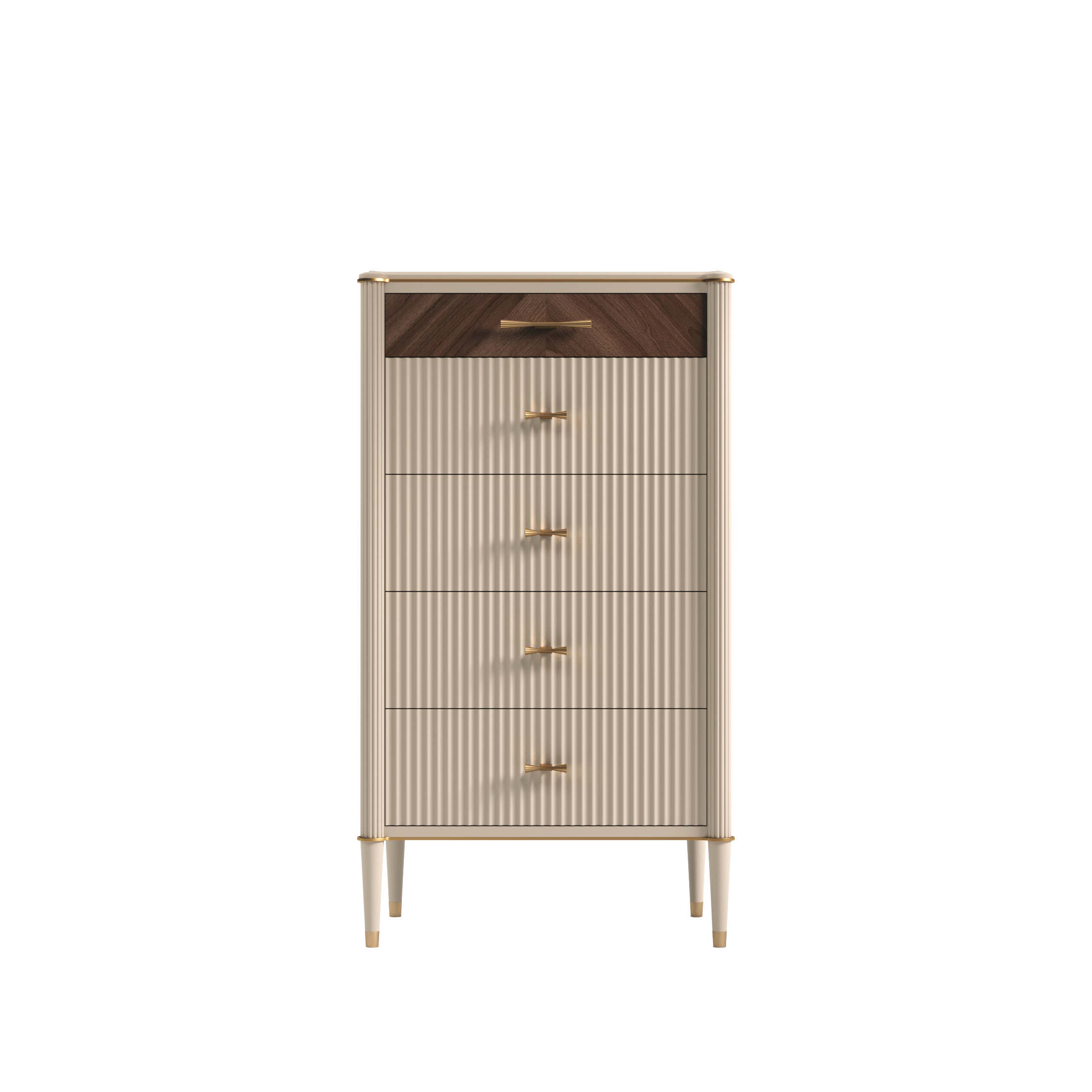 Комод высокий Timber Венеция, 70x45x127 см, цвет: Меланж/Орех американский (Т-149/ML/NA)Т-149/ML/NA
