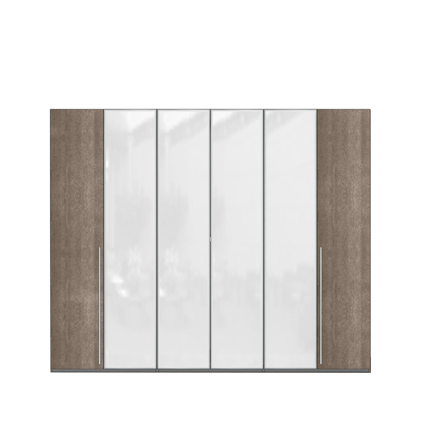 Шкаф платяной Elite silver, 6-х дверный, с зеркалами, цвет: серебристая береза, 278x61x228 см (154AR6.02PL)154AR6.02PL