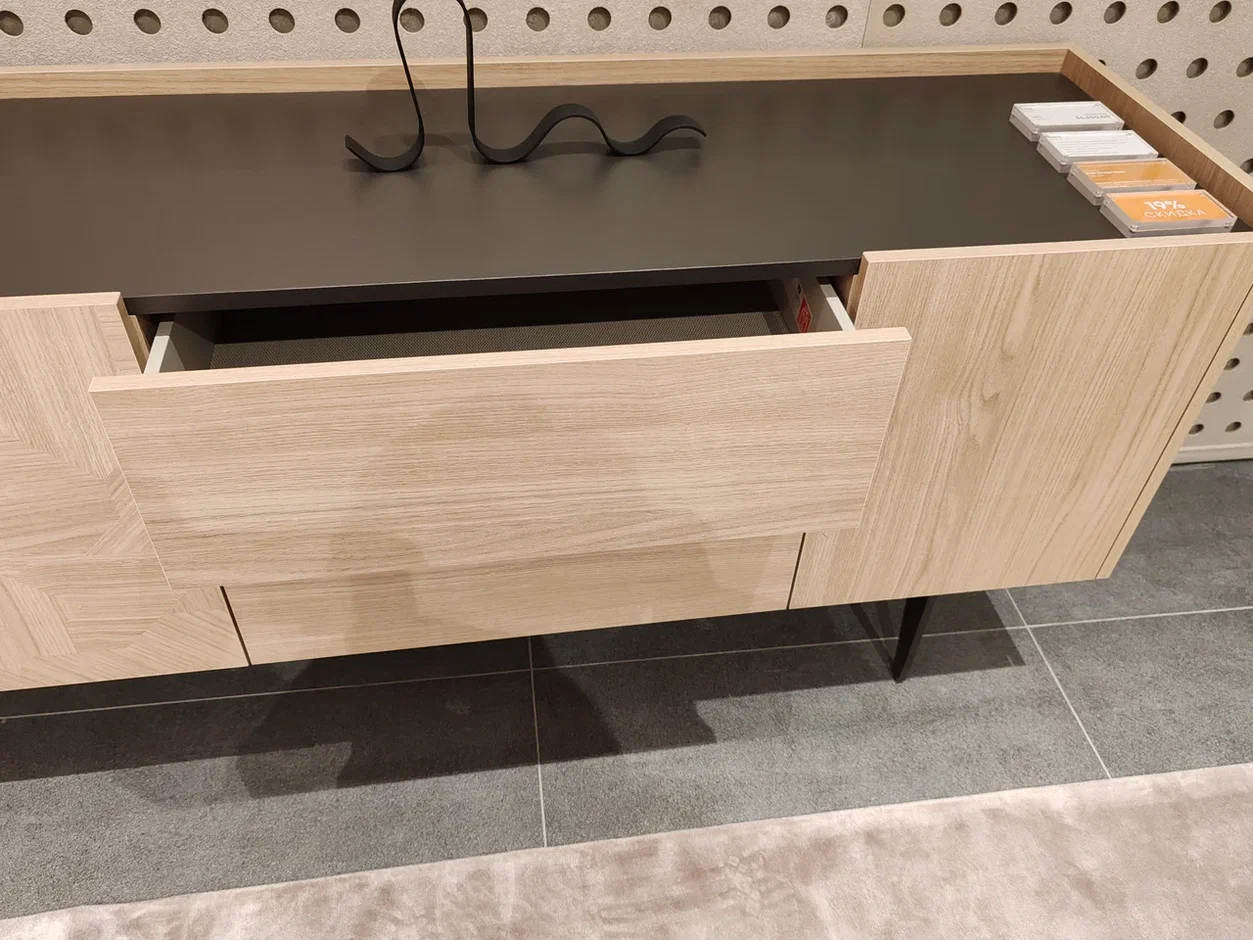 Комод-сервант с деревянной поверхностью Enza Home Terra, размер 209х47х80 см55555000002557 Комод-сервант с деревянной поверхностью Enza Home Terra, размер 209х47х80 см55555000002557