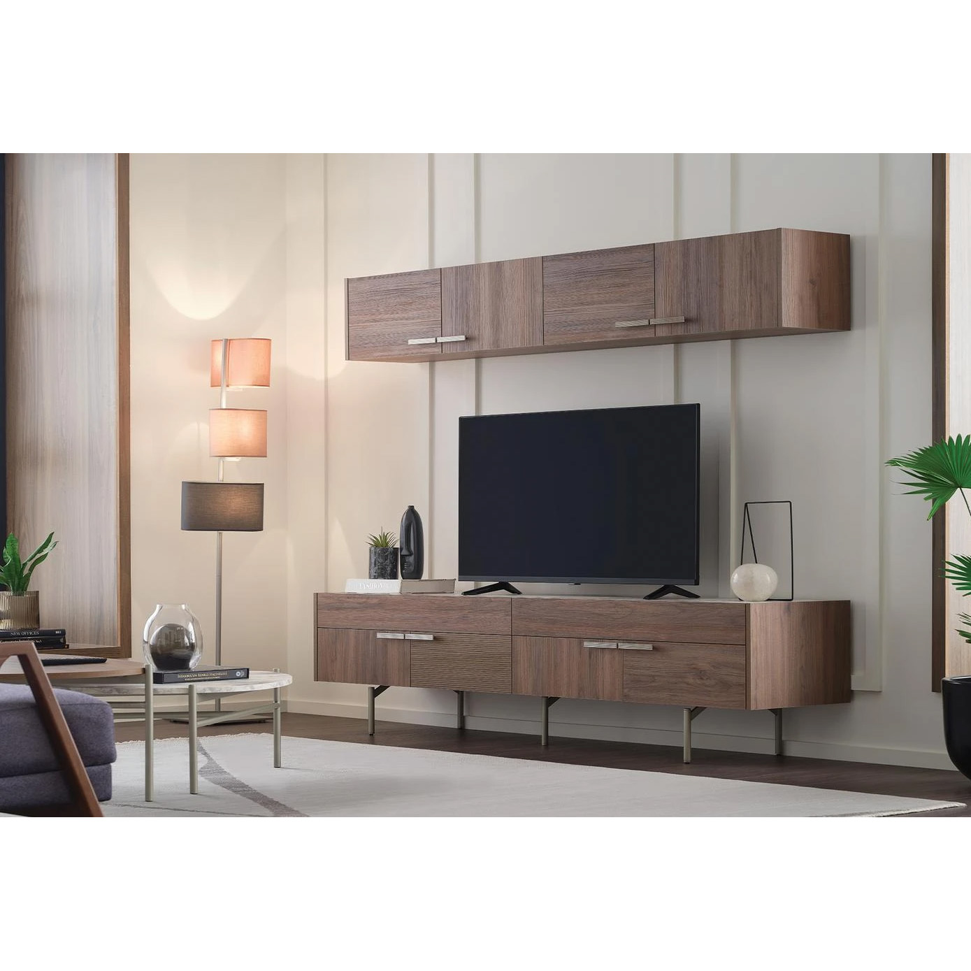 Тумба под телевизор с ножками Enza Home Pavia, 205х46х56 см55555000002114 Тумба под телевизор с ножками Enza Home Pavia, 205х46х56 см55555000002114