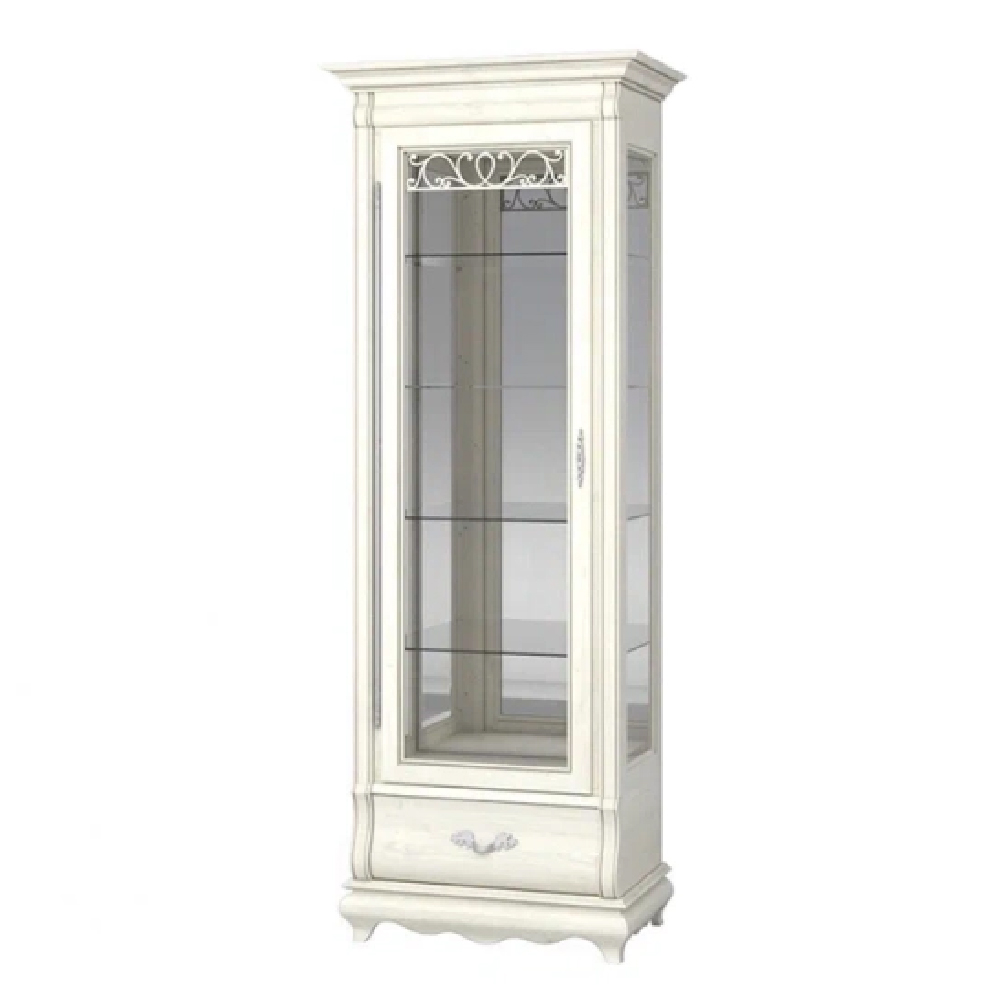 Витрина Молодечномебель Оскар, 84x50x225 см, цвет: белая эмаль + ТП (ММ-210-10)ММ-210-10