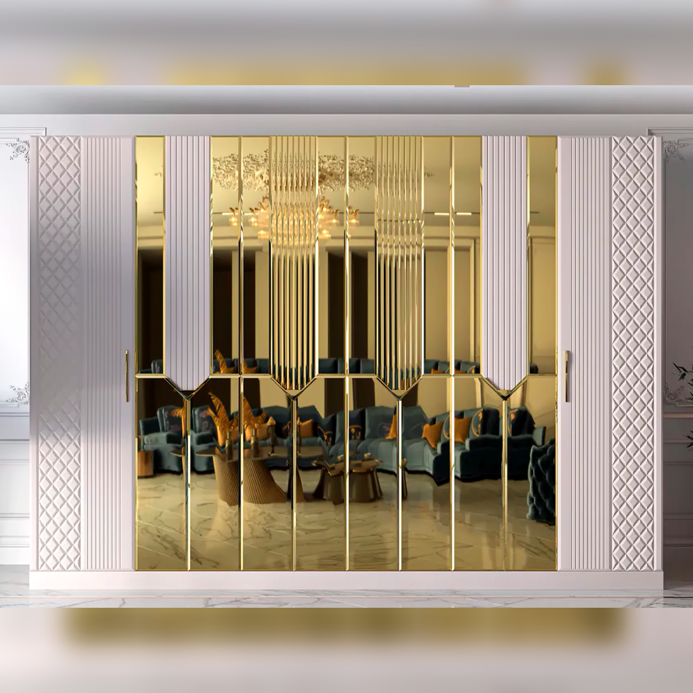 Шкаф платяной Веллона Мистрано 6-х дверный, цвет: кашемир с золотом, 264x60x220см, (ВЕЛСВЛ-02)ВЕЛСВЛ-02