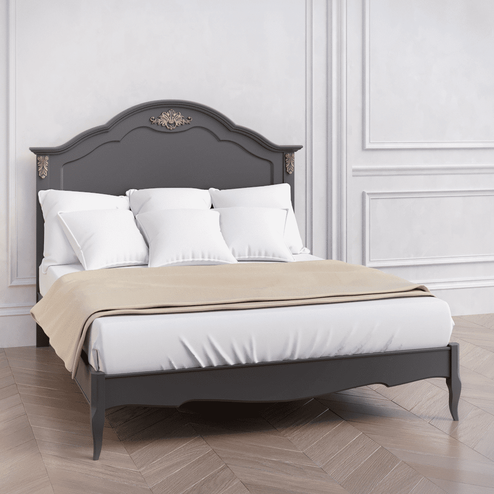Кровать Aletan Provence, односпальная, 120x200 см, цвет: черный, размер 138х211х123 см (B202BL)B202BL Кровать Aletan Provence, односпальная, 120x200 см, цвет: черный, размер 138х211х123 см (B202BL)B202BL