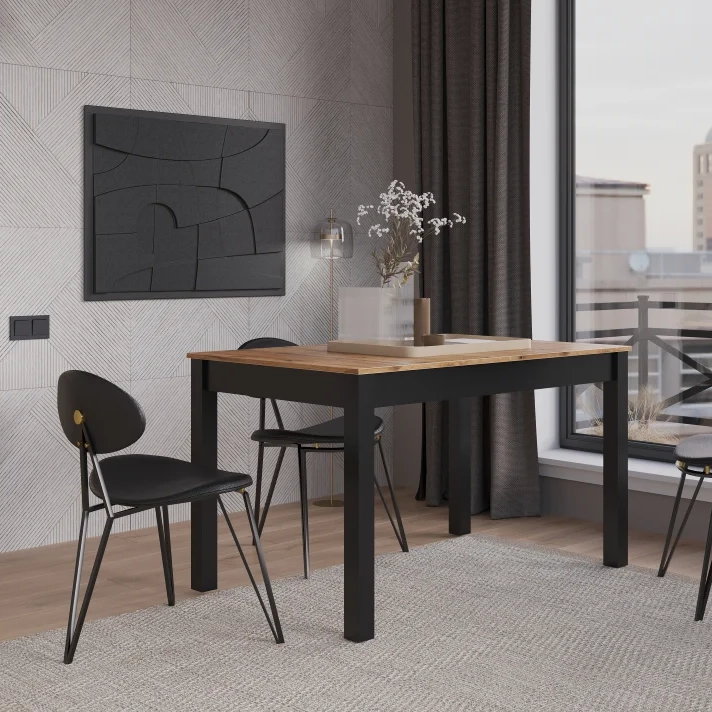 Стол обеденный БРВ Лофт (Loft), раздвижной, цвет дуб вотан, 80х130/170х77 см (STO130/170)STO130/170