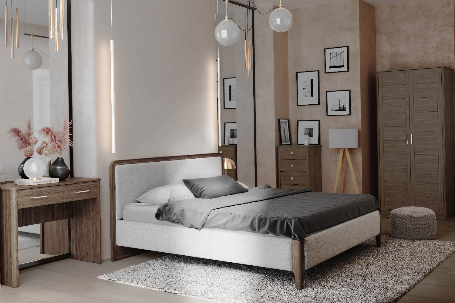 Кровать 160х200 Walson Кэтрин, 179x211x100 см, цвет: бук Кровать 160х200 Walson Кэтрин, 179x211x100 см, цвет: бук