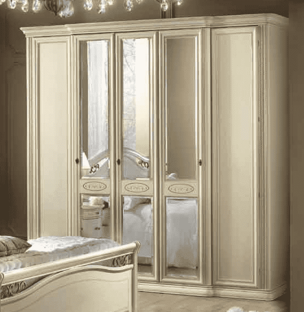 Шкаф платяной Siena Avorio, 5-ти дверный, цвет: слоновая кость, 253x70x240 см (112AR5.02AV)112AR5.02AV