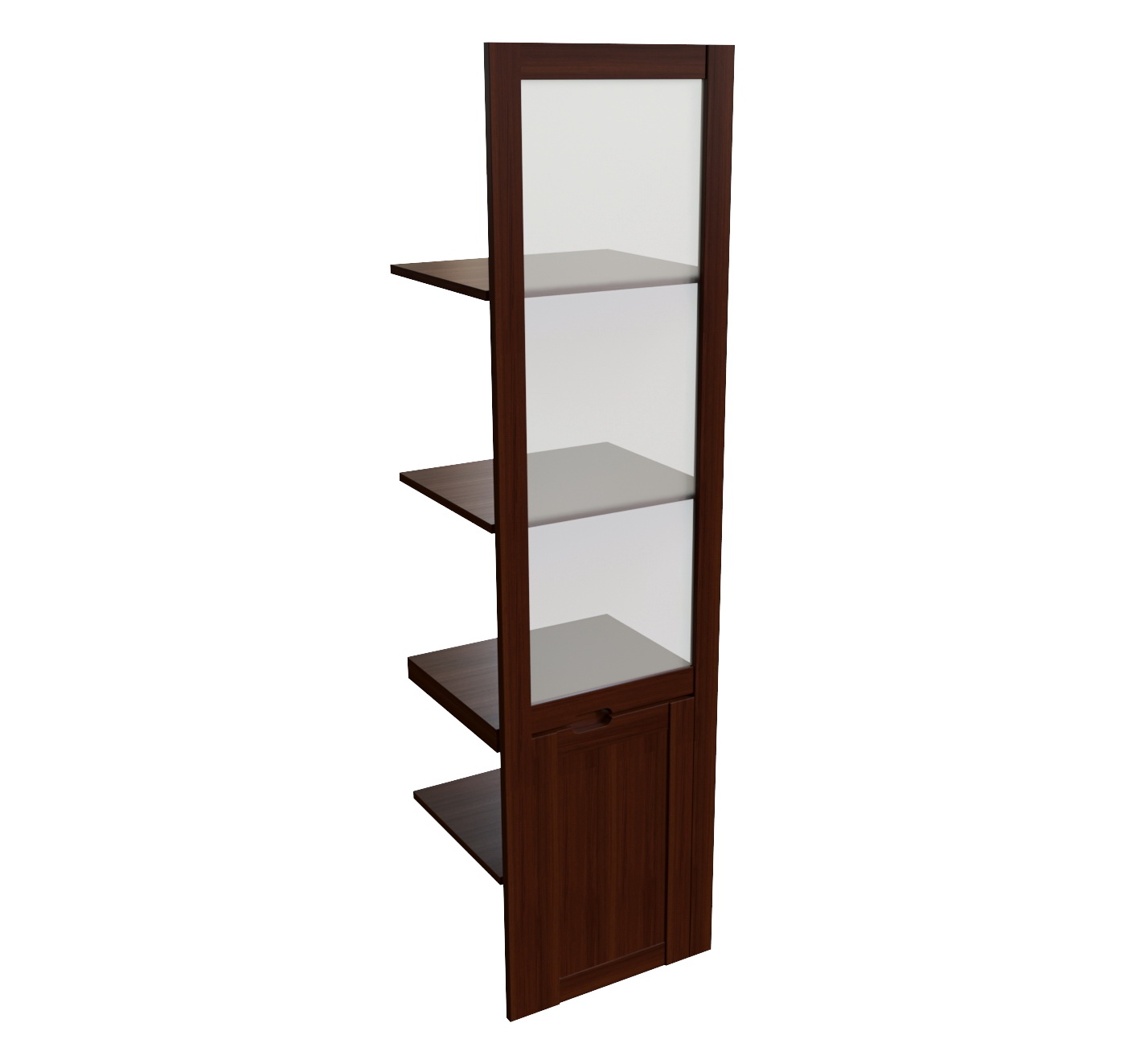 Наполнение одност. шкафа со стеклом Multi-Office Sorbonne walnut, размер 43x42x188 см, цвет: тёмный орех22553 Наполнение одност. шкафа со стеклом Multi-Office Sorbonne walnut, размер 43x42x188 см, цвет: тёмный орех22553