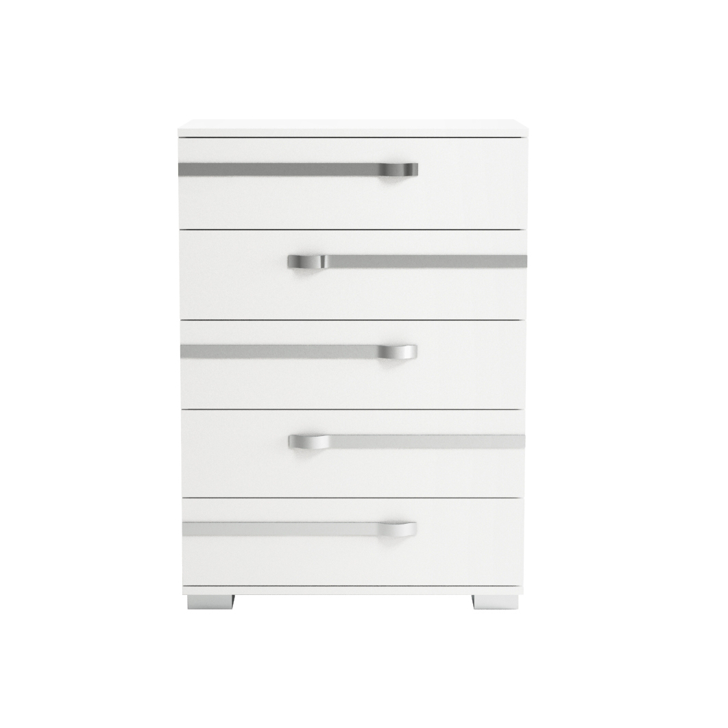 Комод высокий Status Volare, 5 ящиков, цвет White, размер 92x48x131 см (VOBWHCM02)VOBWHCM02