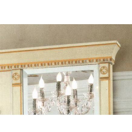 Комплект карнизов для стеновой панели 40 Prama Palazzo Ducale laccato, цвет: белый с золотом, 63x214 см (71BO79)71BO79
