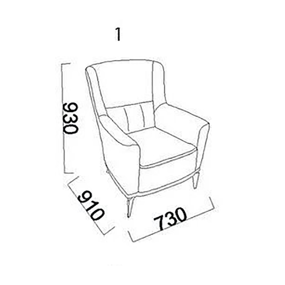 Кресло Bellona Loretto, антрацит, размер 73х91х93 см (LORET-01)LORET-01