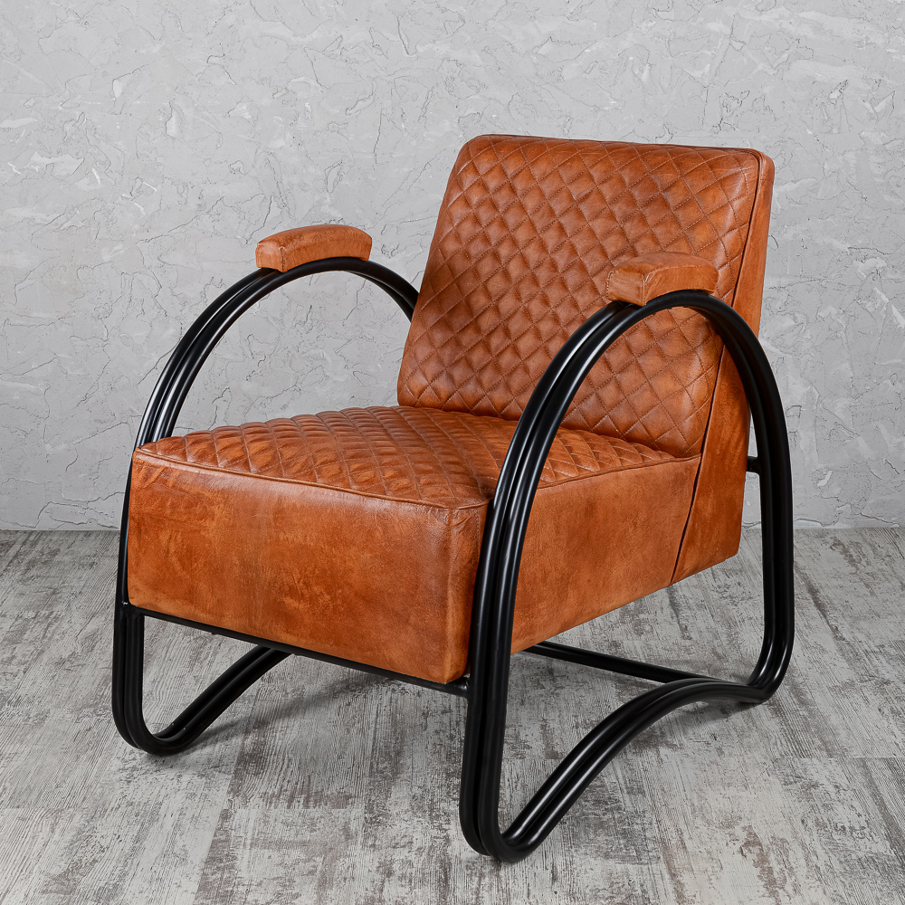Кресло кожаное Gandy Stil, размер 65х82х86 см (02137)02137
