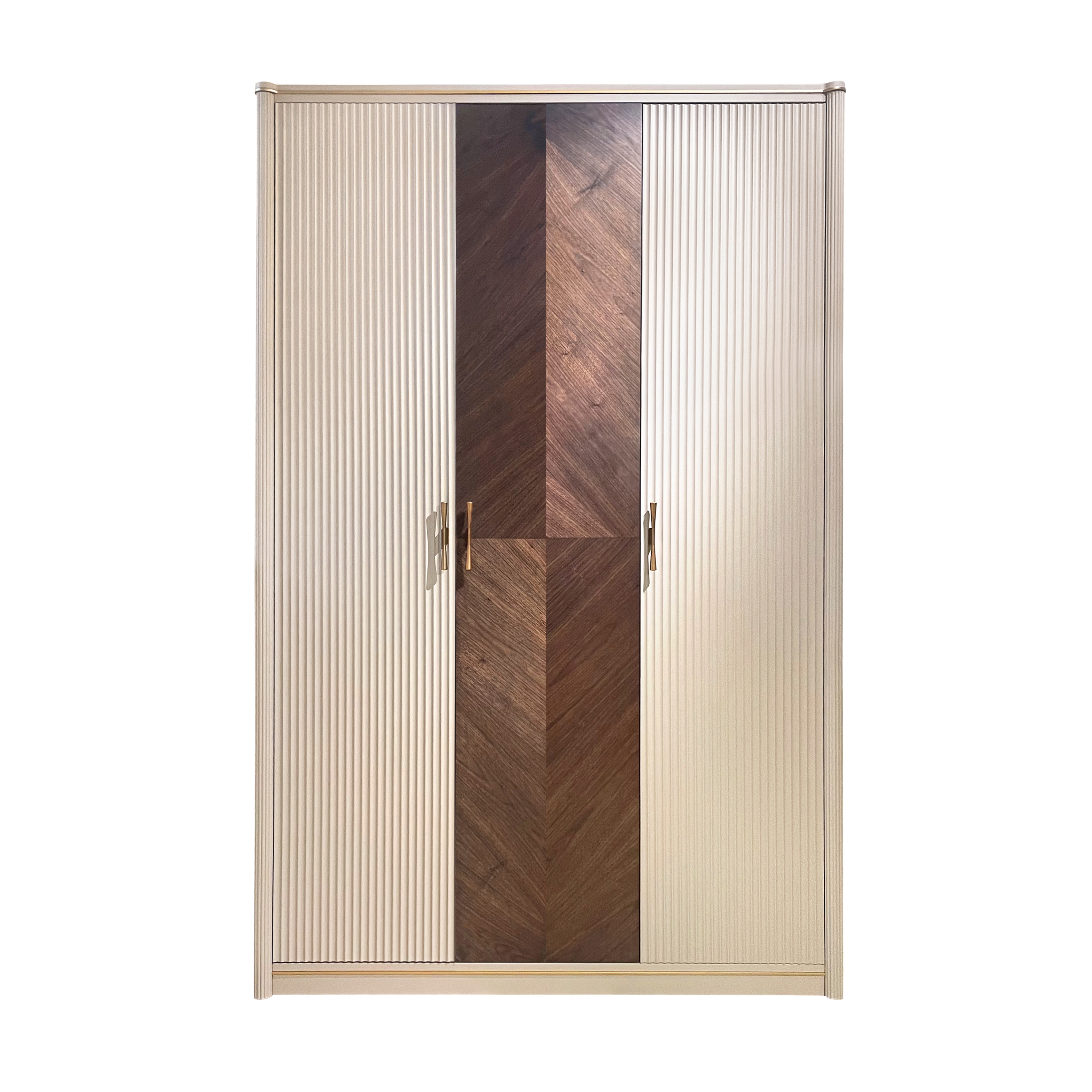 Шкаф 3-дверный Timber Венеция, цвет: Меланж/Орех американский, 145х62х223 см (Т-153/ML/NA)Т-153/ML/NA