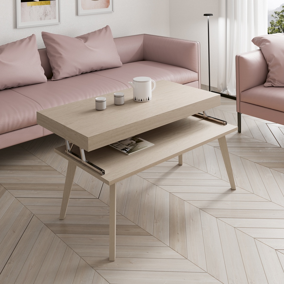 Стол журнальный Disemobel Kendra, прямоугольный, трансформер, 100x50x46 см (4039)4039 Стол журнальный Disemobel Kendra, прямоугольный, трансформер, 100x50x46 см (4039)4039