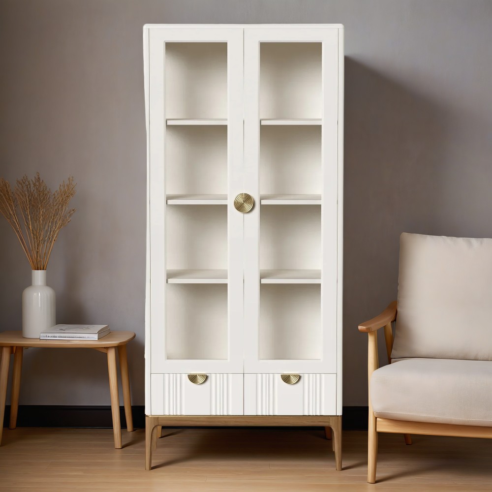 Витрина Bari White, двухдверная, 100х45х213 см, цвет: белый (BR603W)BR603W Витрина Bari White, двухдверная, 100х45х213 см, цвет: белый (BR603W)BR603W