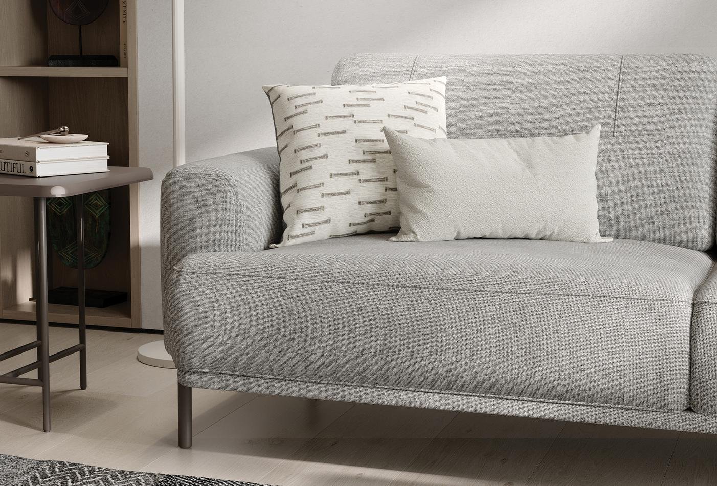 Диван-кровать Enza Home Varena, двухместный, ткань 55901 Light Grey, размер 208х98х85 см Диван-кровать Enza Home Varena, двухместный, ткань 55901 Light Grey, размер 208х98х85 см