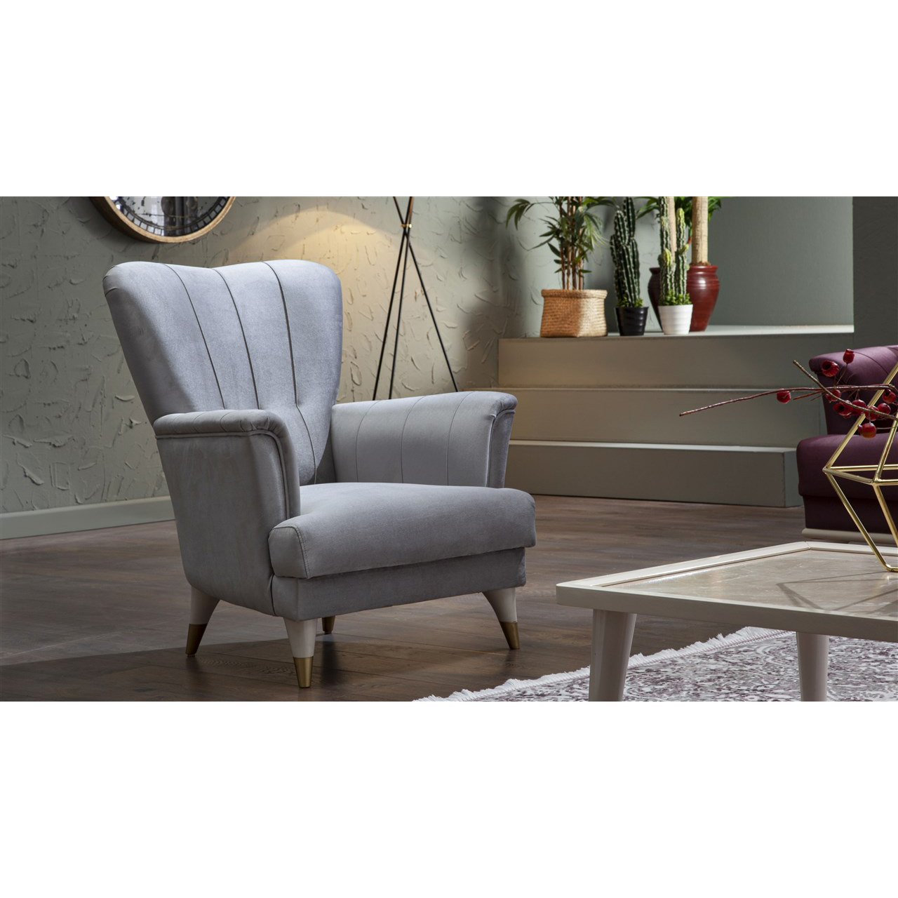 Кресло Bellona Monreal, цвет: 201634 серый, размер 88х90х95 см (MONR-04)MONR-04